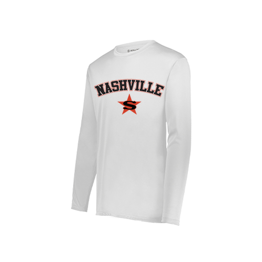 [222822.005.XS-LOGO3] Men's LS Smooth Sport Shirt (Adult XS, White, Logo 3)