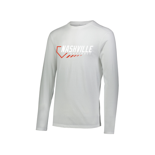 [FTLCUBWH-AXS-LOGO2] Decker Men's Tri-Blend T-Shirt - Long Sleeve (Adult XS, White, Logo 2)